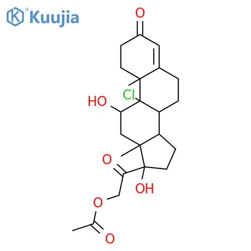 Pregn-4-ene-3,20-dione,21-(acetyloxy)-9-chloro-11,17-dihydroxy-, (11b)- (9CI) structure