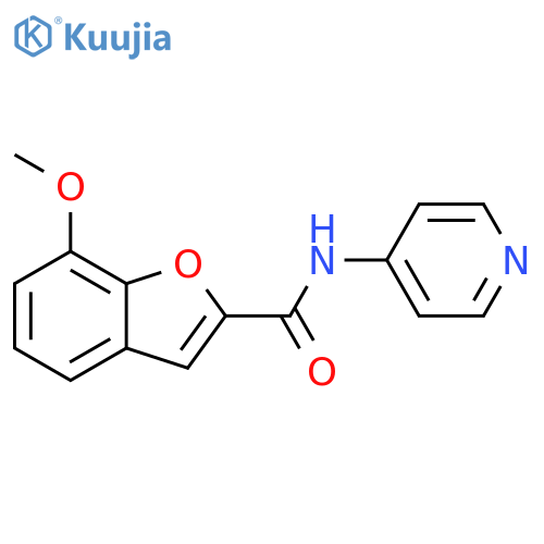 7-methoxy-N-(pyridin-4-yl)-1-benzofuran-2-carboxamide structure