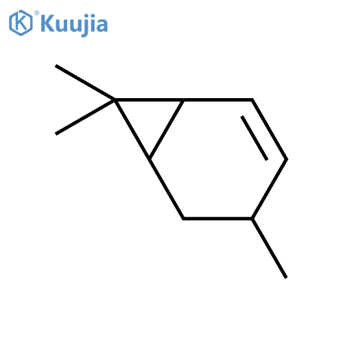 4,7,7-trimethylbicyclo4.1.0hept-2-ene structure