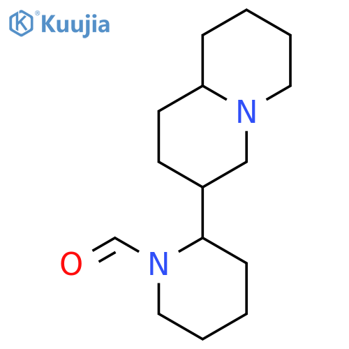 1-Piperidinecarboxaldehyde,2-[(3S,9aR)- octahydro-2H-quinolizin-3-yl]-,(2S)- structure