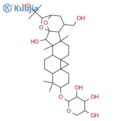 16,23:16,24-Diepoxycycloartane-3,15,25-triol; (3β,15α,16S,23R,24S)-form, 21-Hydroxy, 3-O-β-D-xylopyranoside structure