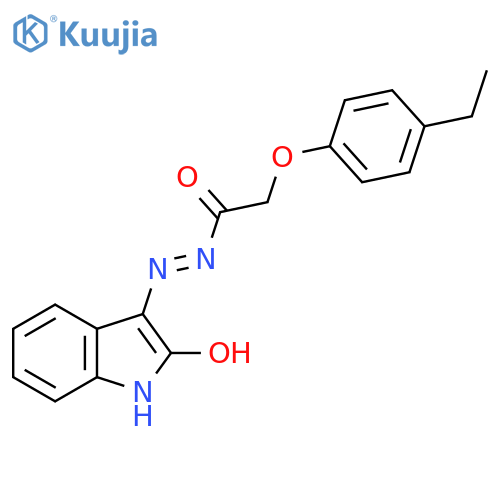 3-(2-(4-Ethylphenoxy)acetylhydrazidyl)-2-oxoindoline structure