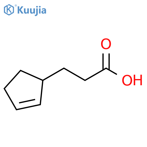 3-(cyclopent-2-en-1-yl)propanoic acid structure