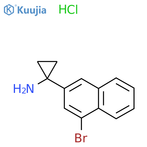 1-(4-Bromonaphthalen-2-yl)cyclopropan-1-amine hydrochloride structure