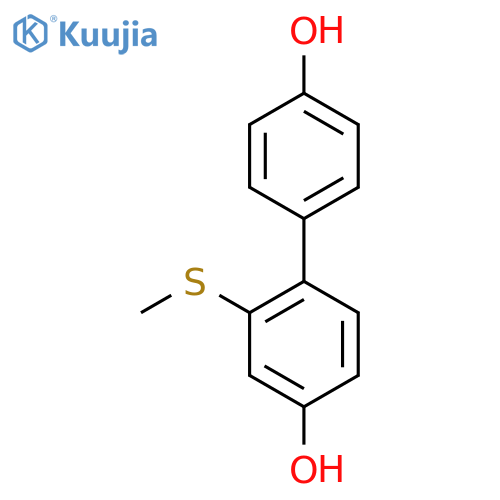4-(4-Hydroxyphenyl)-3-methylsulfanyl-phenol structure