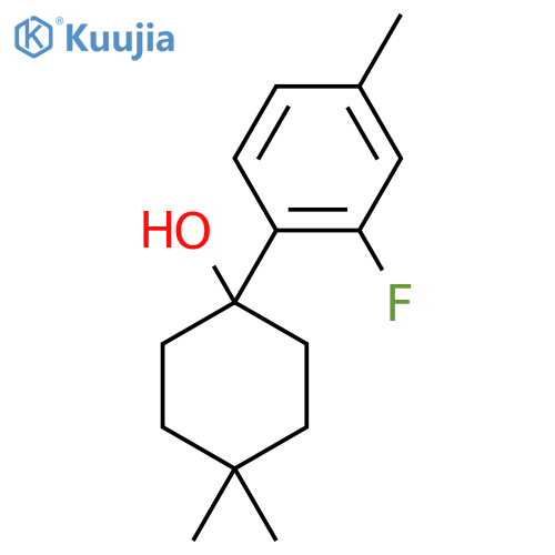 1-(2-Fluoro-4-methylphenyl)-4,4-dimethylcyclohexanol structure