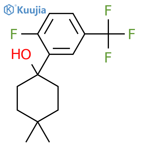 1-(2-Fluoro-5-(trifluoromethyl)phenyl)-4,4-dimethylcyclohexanol structure