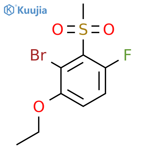 2-Bromo-1-ethoxy-4-fluoro-3-(methylsulfonyl)benZene structure