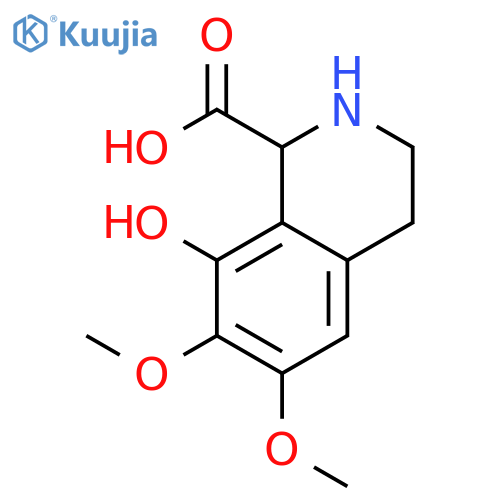 1-Isoquinolinecarboxylicacid, 1,2,3,4-tetrahydro-8-hydroxy-6,7-dimethoxy- (9CI) structure