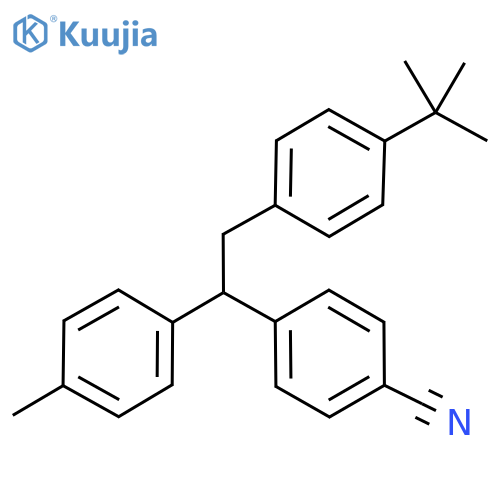 Benzonitrile, 4-[2-[4-(1,1-dimethylethyl)phenyl]-1-(4-methylphenyl)ethyl]- structure