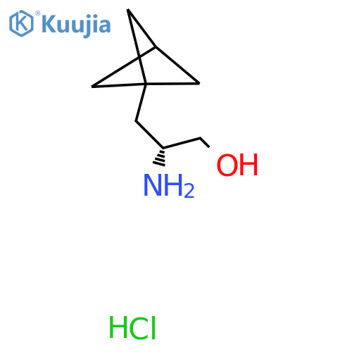 (2R)-2-amino-3-(1-bicyclo[1.1.1]pentanyl)propan-1-ol;hydrochloride structure