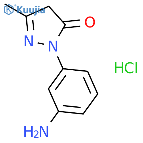 2-(3-aminophenyl)-5-methyl-2,4-dihydro-3H-pyrazol-3-one Hydrochloride structure