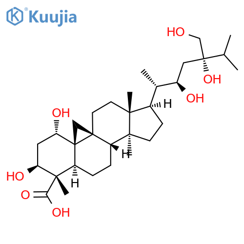 (1S,3S,4S,6S,7S,8R,11S,12S,15R,16R)-15-[(2S,3R,5S)-3,5-dihydroxy-5-(hydroxymethyl)-6-methylheptan-2-yl]-4,6-dihydroxy-7,12,16-trimethylpentacyclo[9.7.0.01,3.03,8.012,16]octadecane-7-carboxylic acid structure