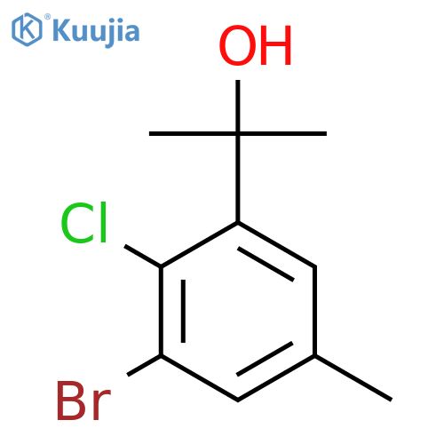 2-(3-Bromo-2-chloro-5-methylphenyl)propan-2-ol structure