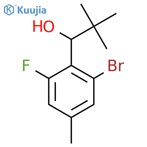1-(2-Bromo-6-fluoro-4-methylphenyl)-2,2-dimethylpropan-1-ol structure