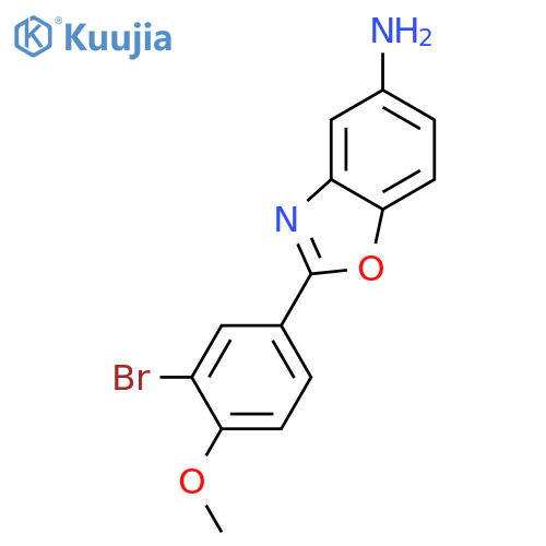 2-(3-BROMO-4-METHOXYPHENYL)-1,3-BENZOXAZOL-5-AMINE structure