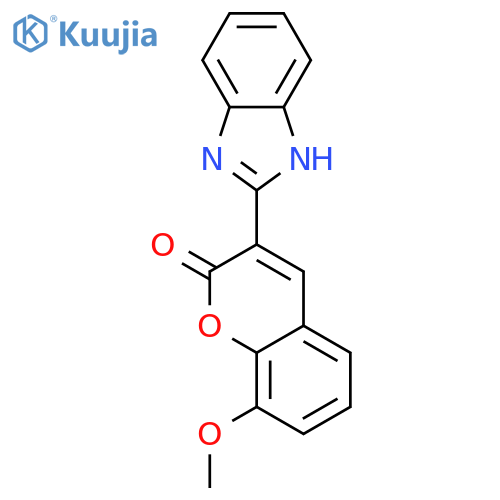 3-(1H-1,3-benzodiazol-2-yl)-8-methoxy-2H-chromen-2-one structure