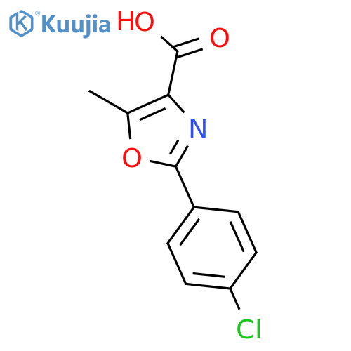 2-(4-Chlorophenyl)-5-methyl-1,3-oxazole-4-carboxylic acid structure