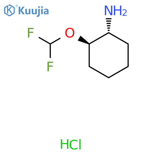 trans-2-(Difluoromethoxy)cyclohexanamine hydrochloride structure