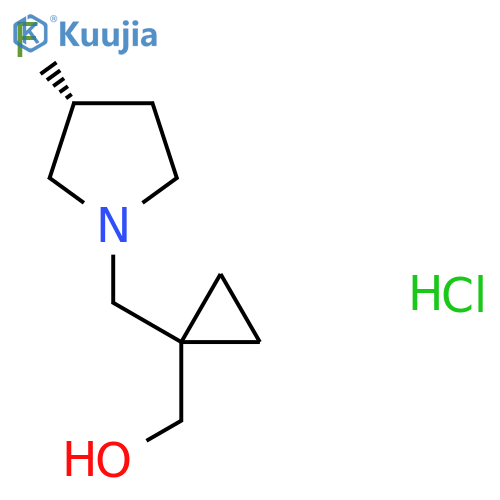 [1-[[(3R)-3-fluoropyrrolidin-1-yl]methyl]cyclopropyl]methanol;hydrochloride structure