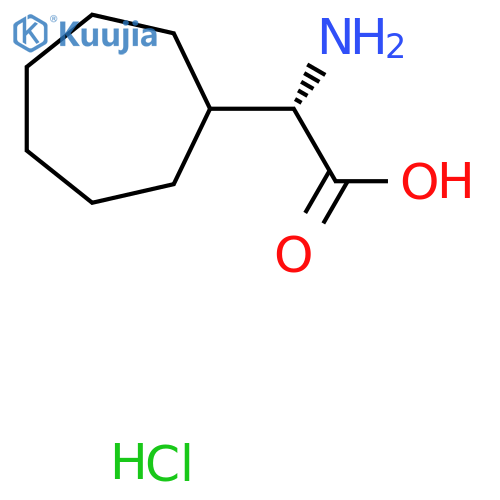 (2S)-2-amino-2-cycloheptyl-acetic acid;hydrochloride structure