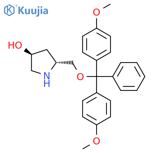 (3S,5R)-5-((Bis(4-methoxyphenyl)(phenyl)methoxy)methyl)pyrrolidin-3-ol structure