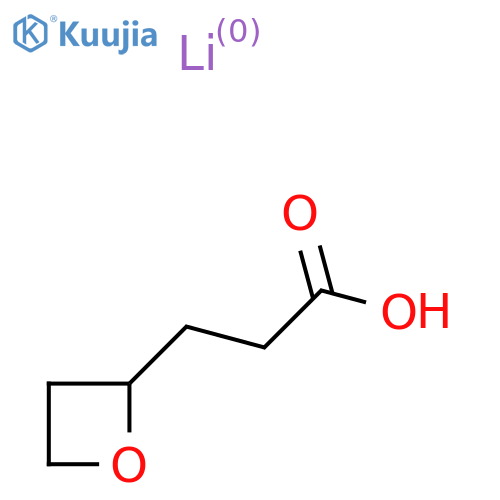 Lithium salt;3-(oxetan-2-yl)propanoic acid structure