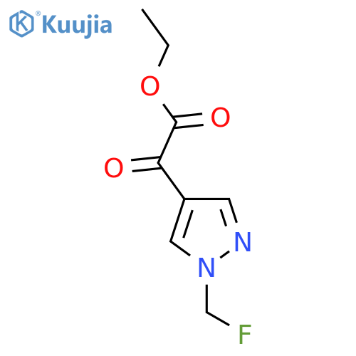 Ethyl 2-[1-(fluoromethyl)pyrazol-4-yl]-2-oxo-acetate structure
