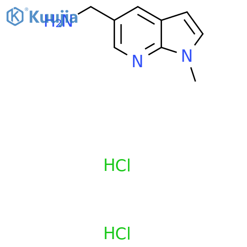 (1-Methylpyrrolo[2,3-b]pyridin-5-yl)methanamine;dihydrochloride structure