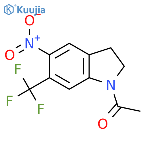 1-[5-Nitro-6-(trifluoromethyl)indolin-1-yl]ethanone structure