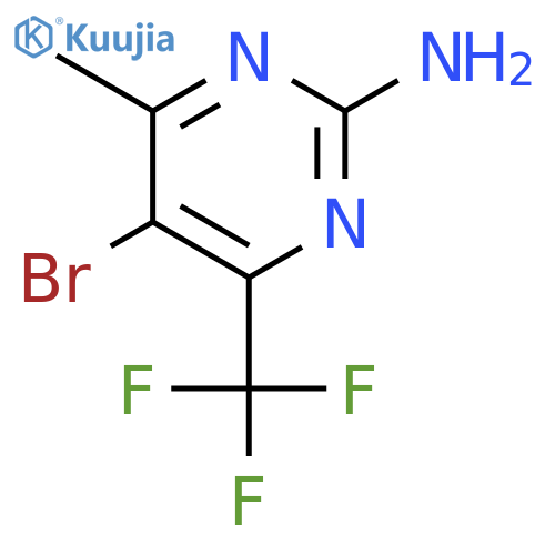 5-Bromo-4-methyl-6-(trifluoromethyl)pyrimidin-2-amine structure