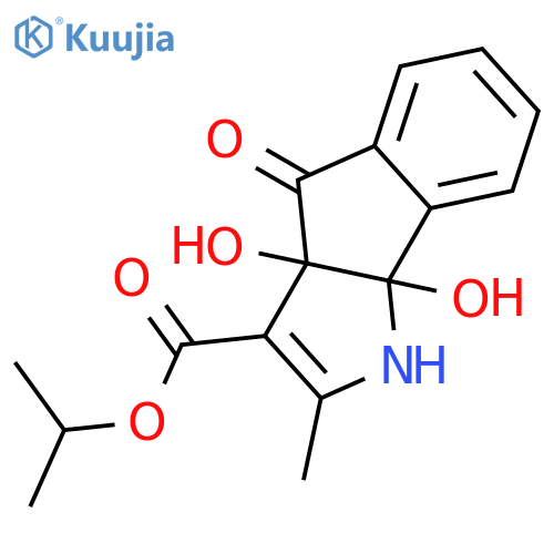 <br>isopropyl 3a,8b-dihydroxy-2-methyl-4-oxo-1,3a,4,8b-tetrahydroindeno[1,2-b]p yrrole-3-carboxylate structure