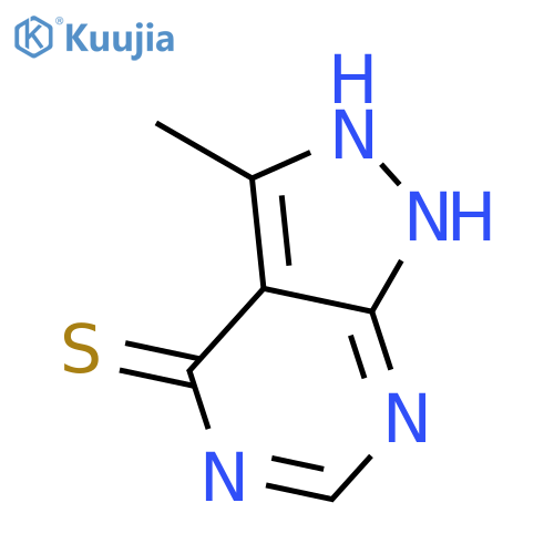 4H-Pyrazolo[3,4-d]pyrimidine-4-thione,1,5-dihydro-3-methyl- structure