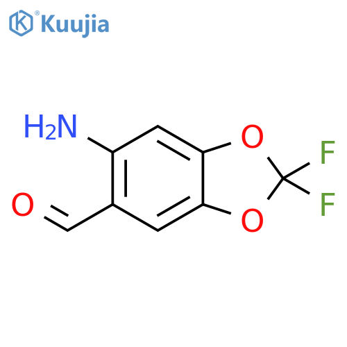 6-amino-2,2-difluoro-2H-1,3-benzodioxole-5-carbaldehyde structure