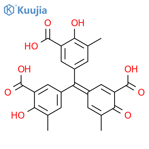 Benzoic acid,5-[(3-carboxy-4-hydroxy-5-methylphenyl)(3-carboxy-5-methyl-4-oxo-2,5-cyclohexadien-1-ylidene)methyl]-2-hydroxy-3-methyl-(9CI) structure