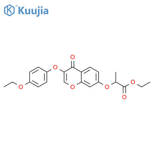 ethyl 2-{[3-(4-ethoxyphenoxy)-4-oxo-4H-chromen-7-yl]oxy}propanoate structure