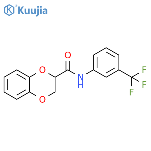 N-[3-(trifluoromethyl)phenyl]-2,3-dihydro-1,4-benzodioxine-3-carboxamide structure