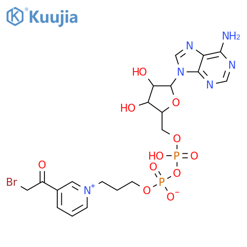 Adenosine5'-(trihydrogen diphosphate), P'-[3-[3-(bromoacetyl)pyridinio]propyl] ester,inner salt (9CI) structure