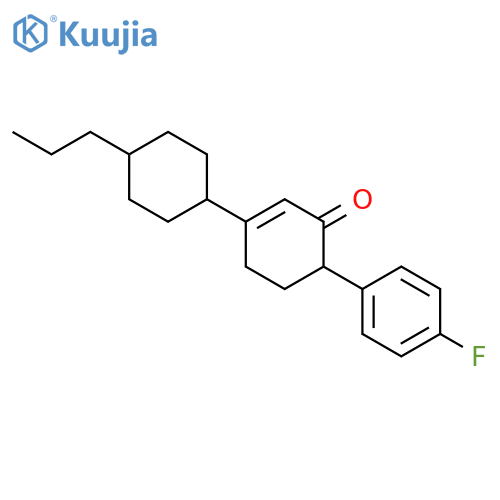 2-Cyclohexen-1-one, 6-(4-fluorophenyl)-3-(trans-4-propylcyclohexyl)- structure