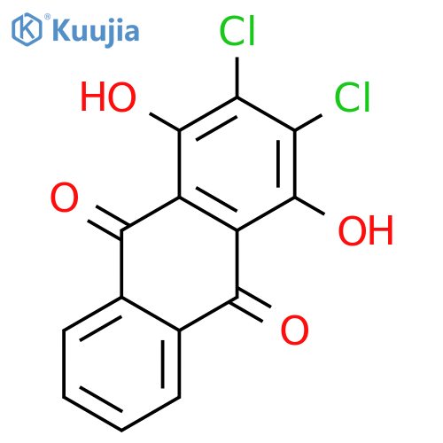 9,10-Anthracenedione, 2,3-dichloro-1,4-dihydroxy- structure