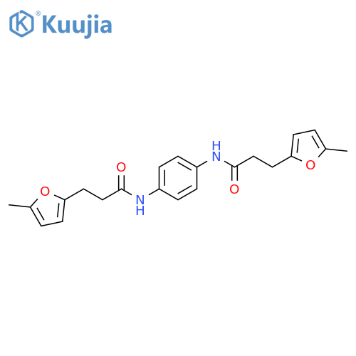 3-(5-methylfuran-2-yl)-N-{4-3-(5-methylfuran-2-yl)propanamidophenyl}propanamide structure