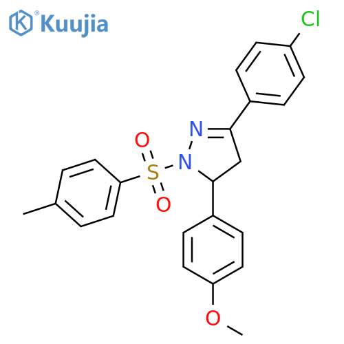3-(4-chlorophenyl)-5-(4-methoxyphenyl)-1-(4-methylbenzenesulfonyl)-4,5-dihydro-1H-pyrazole structure
