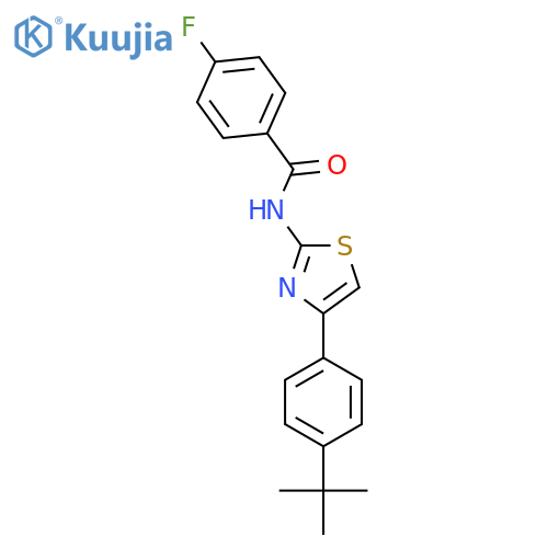 N-[4-(4-tert-butylphenyl)-1,3-thiazol-2-yl]-4-fluorobenzamide structure