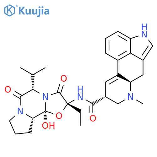 Ergotaman-3',6',18-trione,2'-ethyl-12'-hydroxy-5'-(1-methylethyl)-, (5'a)- structure