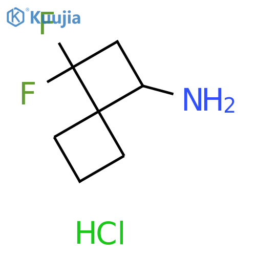 Spiro[3.3]heptan-1-amine, 3,3-difluoro-, hydrochloride (1:1) structure