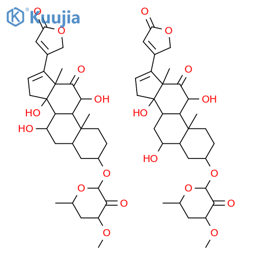 Carda-16,20(22)-dienolide,3-[(4,6-dideoxy-3-O-methylhexopyranos-2-ulos-1-yl)oxy]-6,11,14(or7,11,14)-trihydroxy-12-oxo-, (3b,5b,11a)- (9CI) structure