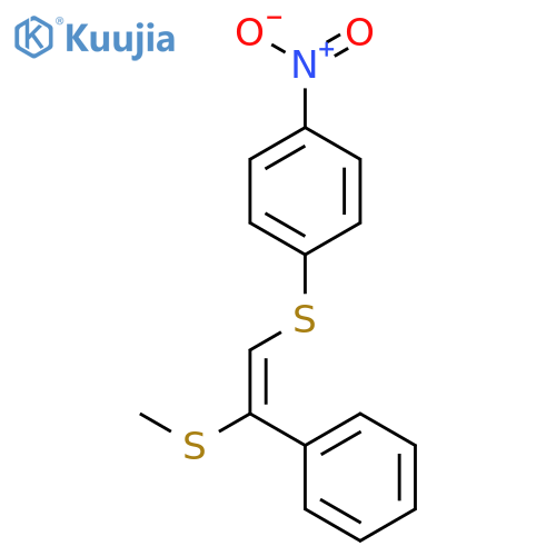 Styrene, a-(methylthio)-b-[(p-nitrophenyl)thio]-, (E)-(8CI) structure