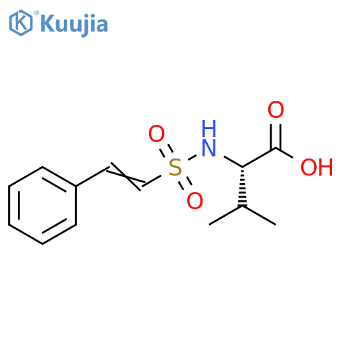 3-methyl-2-(2-phenylethenesulfonamido)butanoic acid structure