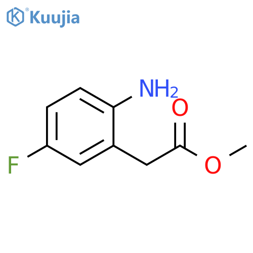 Benzeneacetic acid, 2-amino-5-fluoro-, methyl ester structure