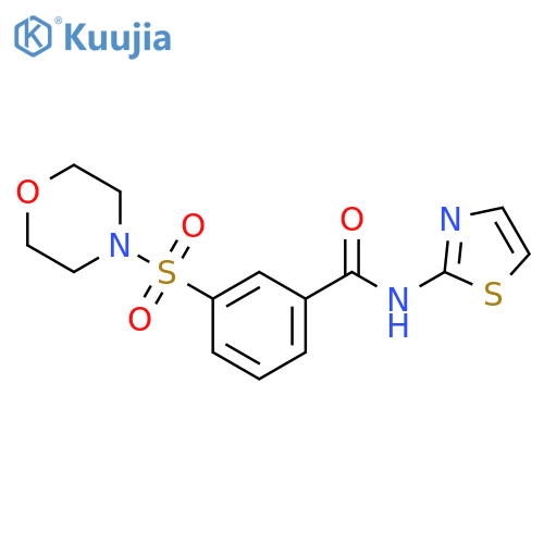 3-(morpholine-4-sulfonyl)-N-(1,3-thiazol-2-yl)benzamide structure